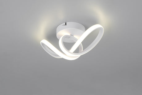 Plafón de techo Trio Rusa LED blanco mate 4000K 28cm R63541131