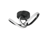 Plafón de techo Trio Rusa LED negro mate 3000K 28cm R63541132