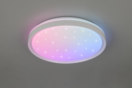 Plafón de techo Trio Solit LED blanco mate CCT Ø39cm R63581131