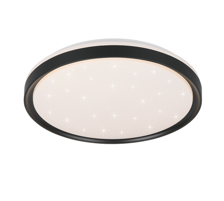 Plafón de techo Trio Solit LED negro mate CCT Ø39cm R63581132