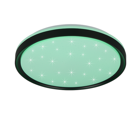 Plafón de techo Trio Solit LED negro mate CCT Ø39cm R63581132