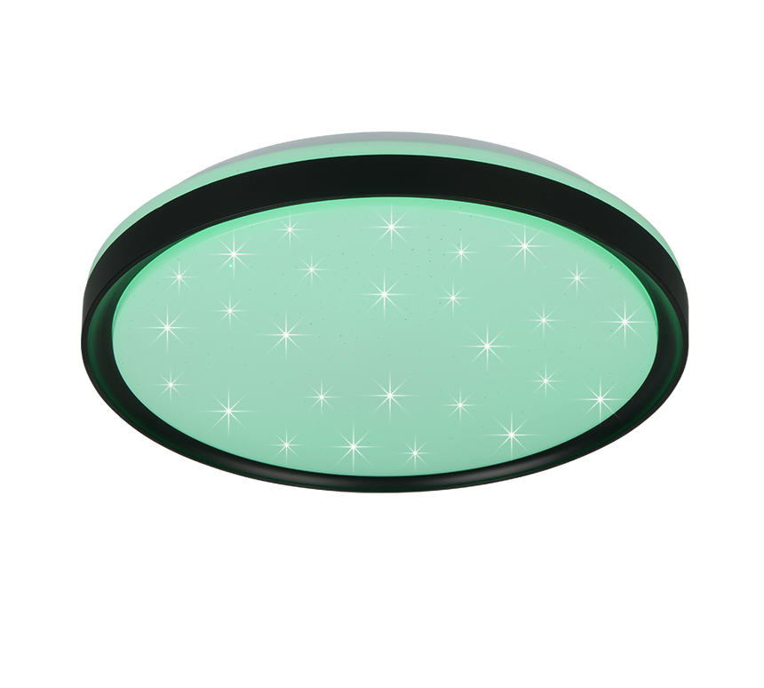 Plafón de techo Trio Solit LED negro mate CCT Ø39cm R63581132