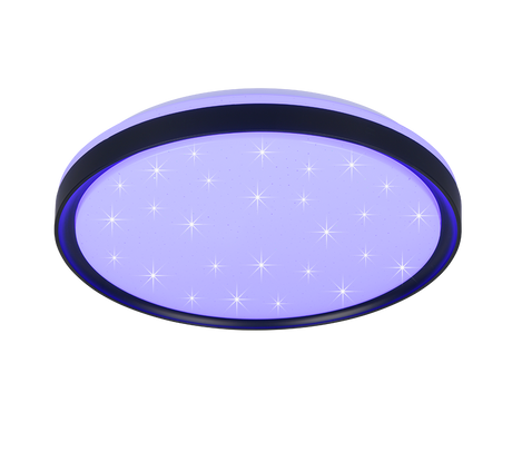 Plafón de techo Trio Solit LED negro mate CCT Ø39cm R63581132