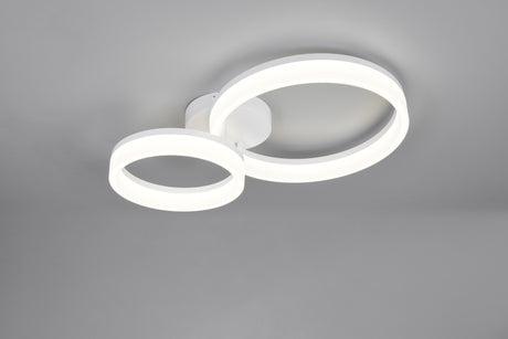 Plafón de techo Trio Scope LED blanco mate 4000K 51cm R63601231