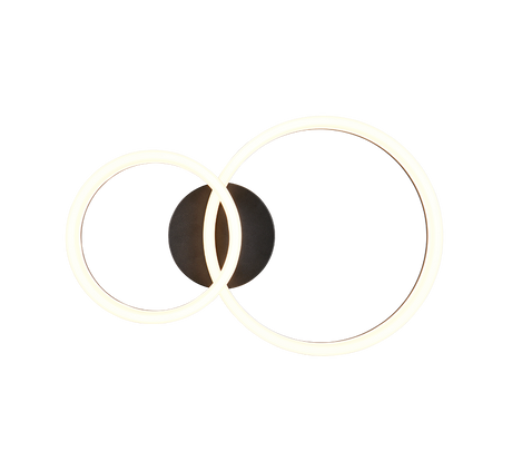 Plafón de techo Trio Scope LED negro mate 3000K 51cm R63601232