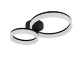 Plafón de techo Trio Scope LED negro mate 3000K 51cm R63601232
