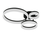 Plafón de techo Trio Scope LED negro mate 3000K 51cm R63601332