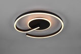 Plafón de techo Trio Calle LED negro mate Ø50cm R63631132