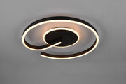 Plafón de techo Trio Calle LED negro mate Ø50cm R63631132