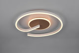 Plafón de techo Trio Calle LED marrón café Ø50cm R63631165