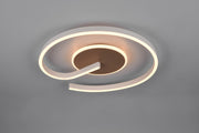 Plafón de techo Trio Calle LED marrón café Ø50cm R63631165