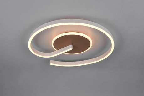 Plafón de techo Trio Calle LED marrón café Ø50cm R63631165