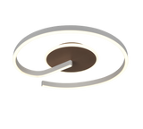 Plafón de techo Trio Calle LED marrón café Ø50cm R63631165