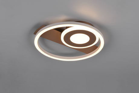 Plafón de techo Trio Horus LED marrón café 3000K 32cm R63671165