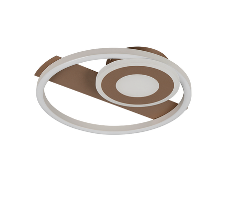 Plafón de techo Trio Horus LED marrón café 3000K 32cm R63671165