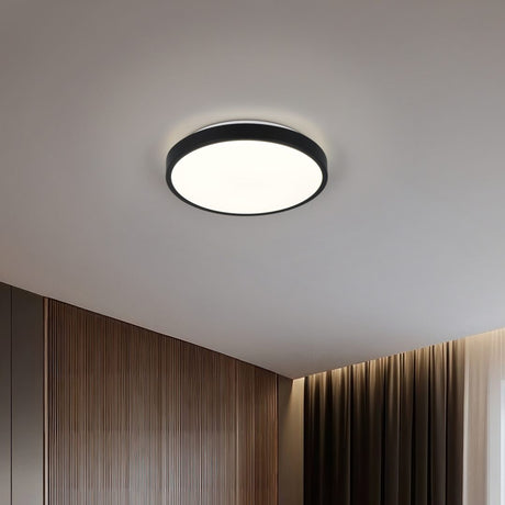 Plafón de techo Trio Slope LED negro mate 3000K Ø28,5cm R63771132