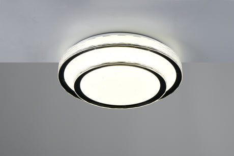 Plafón de techo Trio Dima LED negro 4000K Ø39cm R63871102