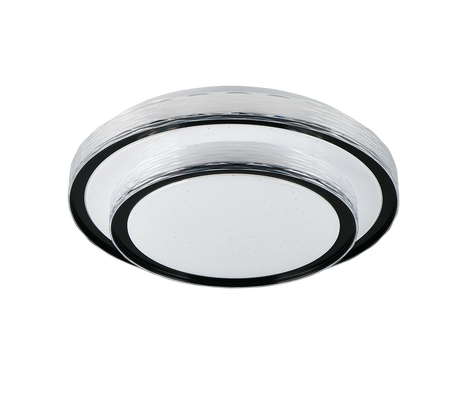 Plafón de techo Trio Dima LED negro 4000K Ø39cm R63871102