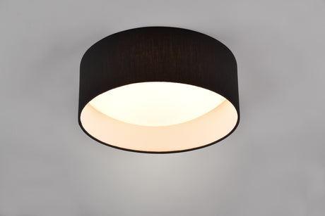 Plafón de techo Trio Locarno LED negro 3000K regulable Ø30cm R64191102