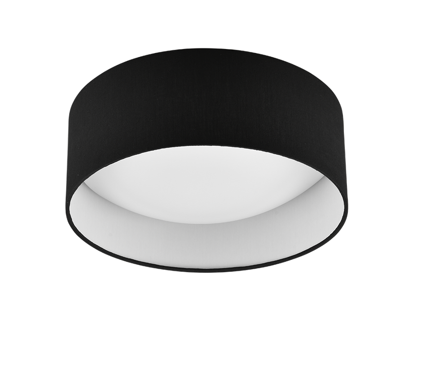 Plafón de techo Trio Locarno LED negro 3000K regulable Ø30cm R64191102
