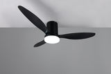 Ventilador de techo Göteborg negro 132cm 20W con mando R64202132