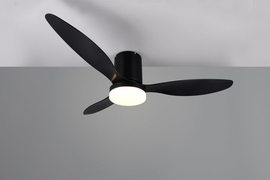 Ventilador de techo Göteborg negro 132cm 20W con mando R64202132