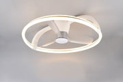 Ventilador de techo Trio Stockholm LED blanco mate CCT regulable con mando Ø73,5cm R64262131