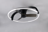 Trio Stockholm Ventilador de techo LED regulable negro 73cm 37W con mando R64262132