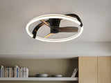 Trio Stockholm Ventilador de techo LED regulable negro 73cm 37W con mando R64262132