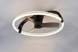 Trio Stockholm Ventilador de techo LED regulable negro 73cm 37W con mando R64262132