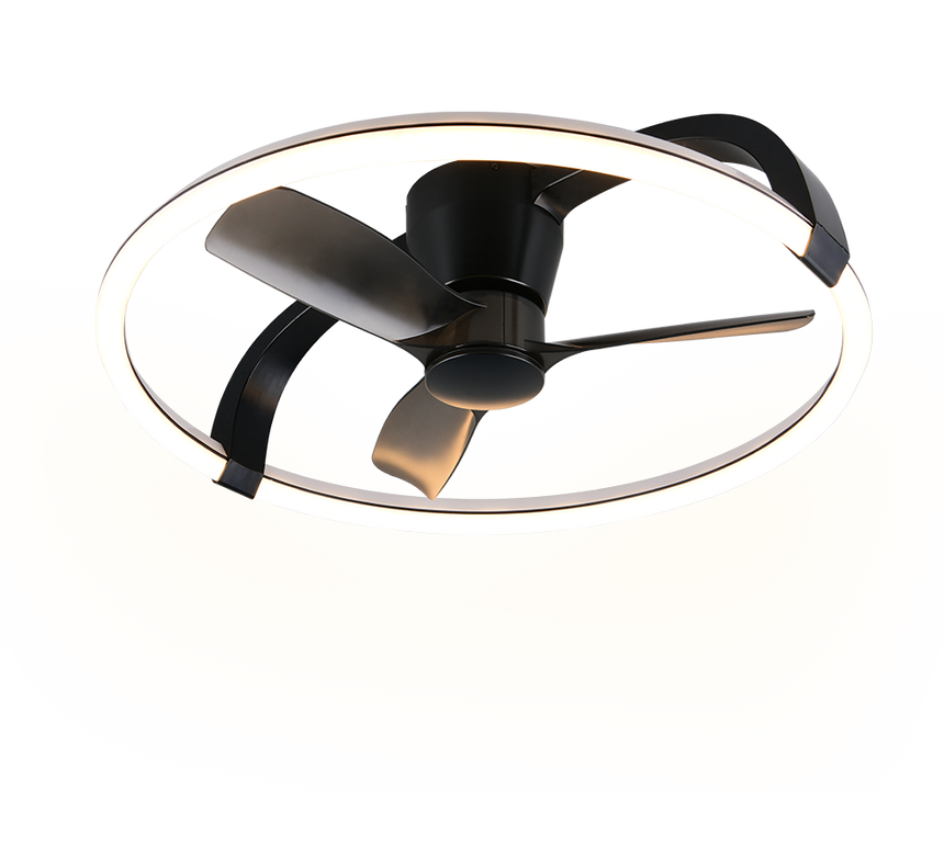 Plafón de techo Trio Stockholm LED negro mate CCT Ø73,5cm R64262932