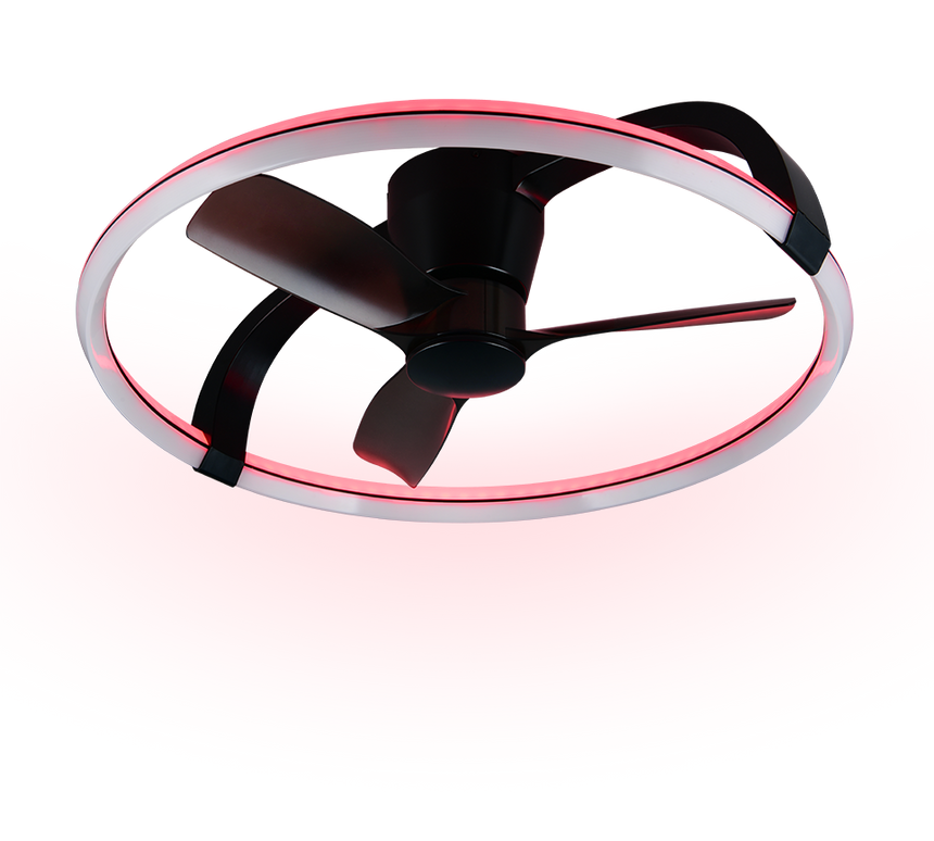 Plafón de techo Trio Stockholm LED negro mate CCT Ø73,5cm R64262932