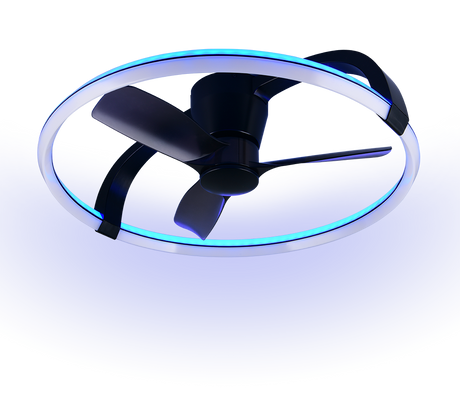 Plafón de techo Trio Stockholm LED negro mate CCT Ø73,5cm R64262932