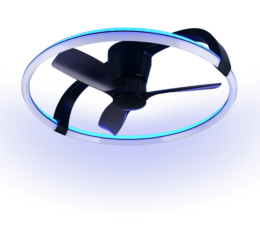 Plafón de techo Trio Stockholm LED negro mate CCT Ø73,5cm R64262932