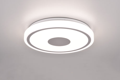 Plafón de techo Trio Bunda LED cromo 4000K regulable Ø33cm R64361106
