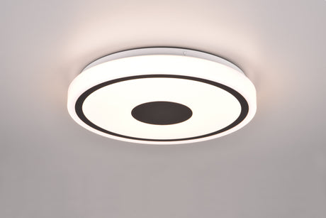 Plafón de techo Trio Bunda LED negro mate 3000K regulable Ø33cm R64361132