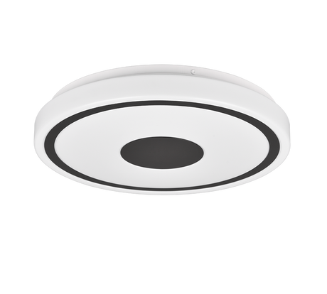 Plafón de techo Trio Bunda LED negro mate 3000K regulable Ø33cm R64361132