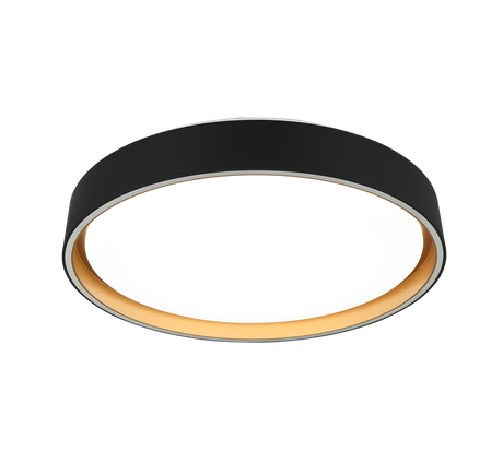 Plafón de techo Trio Felis LED negro y dorado CCT regulable con mando Ø40cm R64391080 - vista 2