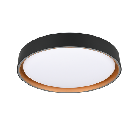 Plafón de techo Trio Felis LED negro y dorado CCT regulable con mando Ø40cm R64391080 - vista 5