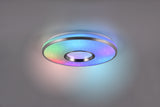 Plafón de techo Trio Realta LED brushed aluminium CCT Ø39cm R64401005