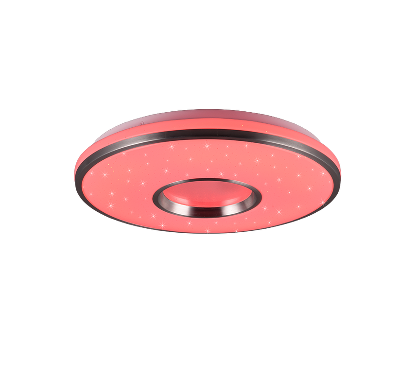 Plafón de techo Trio Realta LED brushed aluminium CCT Ø39cm R64401005