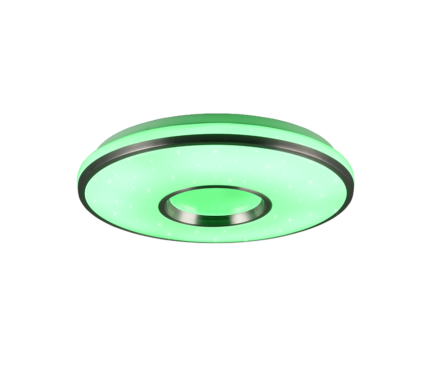 Plafón de techo Trio Realta LED brushed aluminium CCT Ø39cm R64401005