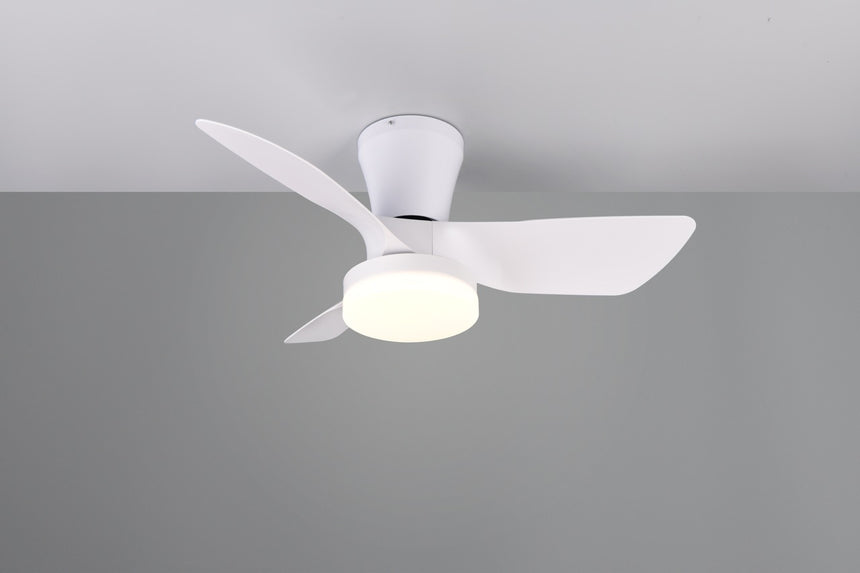 Ventilador de techo con luz LED regulable DC silencioso 76cm 20W mando R64412131