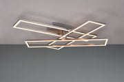 Plafón de techo Trio Corso LED níquel mate CCT 66cm R64423107