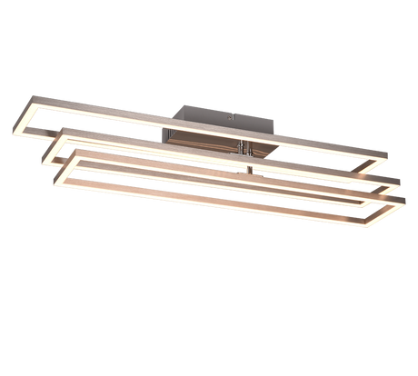 Plafón de techo Trio Corso LED níquel mate CCT 66cm R64423107
