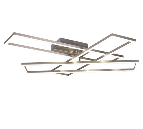 Plafón de techo Trio Corso LED níquel mate CCT 66cm R64423107