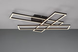 Plafón de techo Trio Corso LED negro mate CCT 66cm R64423132