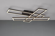 Plafón de techo Trio Corso LED negro mate CCT 66cm R64423132