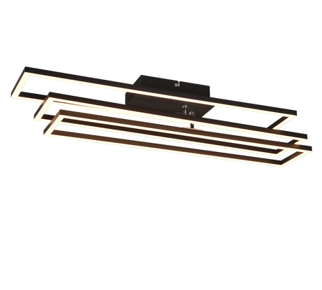 Plafón de techo Trio Corso LED negro mate CCT 66cm R64423132