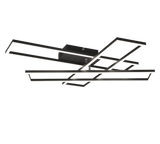 Plafón de techo Trio Corso LED negro mate CCT 66cm R64423132